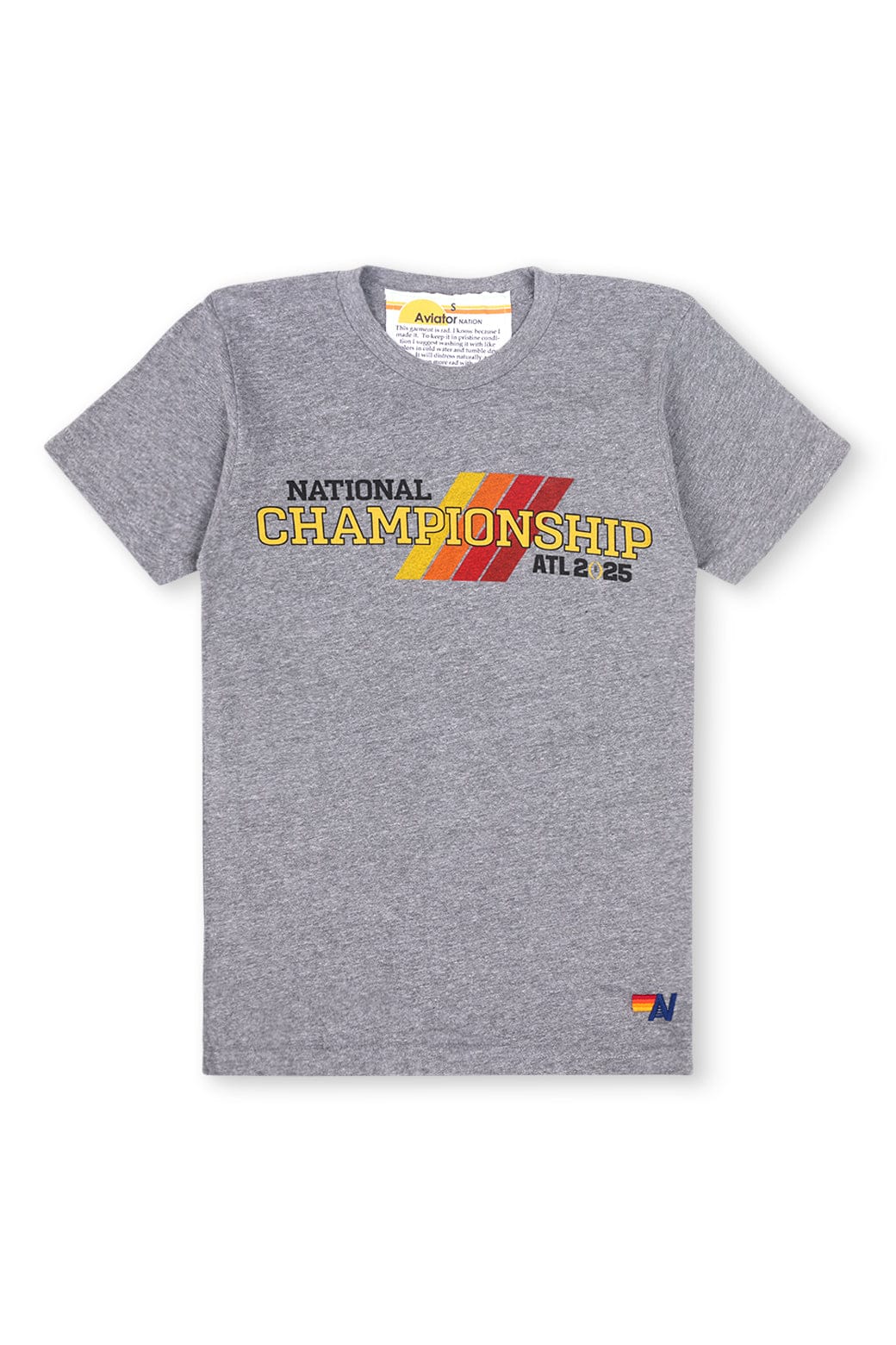 CFP NATIONAL CHAMPIONSHIP 2025 CREW TEE SHIRT - HEATHER GREY - Image 4