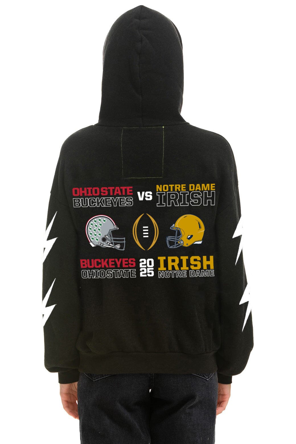 CFP NATIONAL CHAMPIONSHIP TEAMS 2025 RELAXED PULLOVER HOODIE - BLACK - Image 2