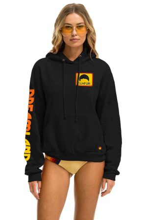 ELI & FUR DREAMLAND RELAXED PULLOVER HOODIE - BLACK