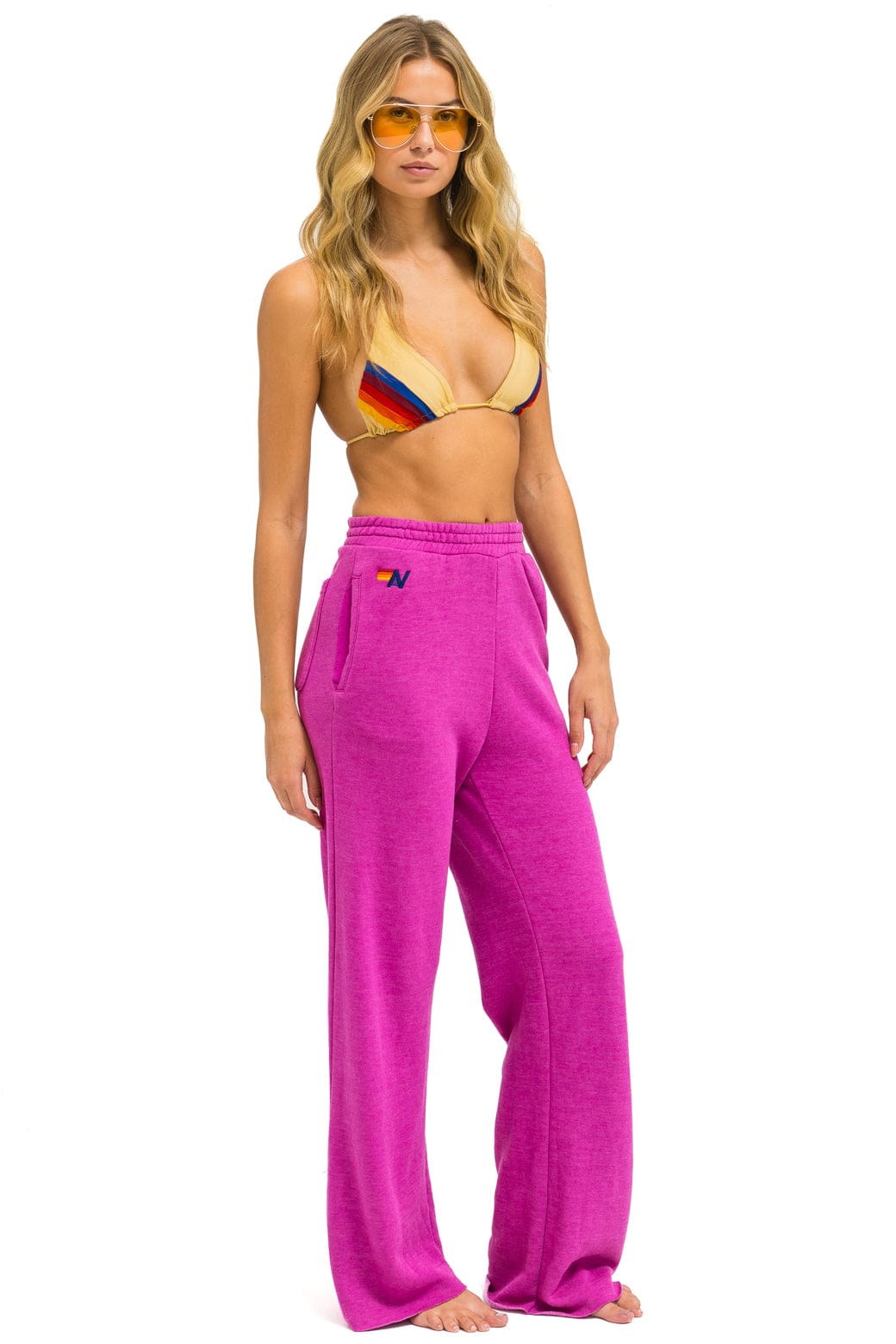 WIDE LEG POCKET SWEATPANTS - MAGENTA - Image 2