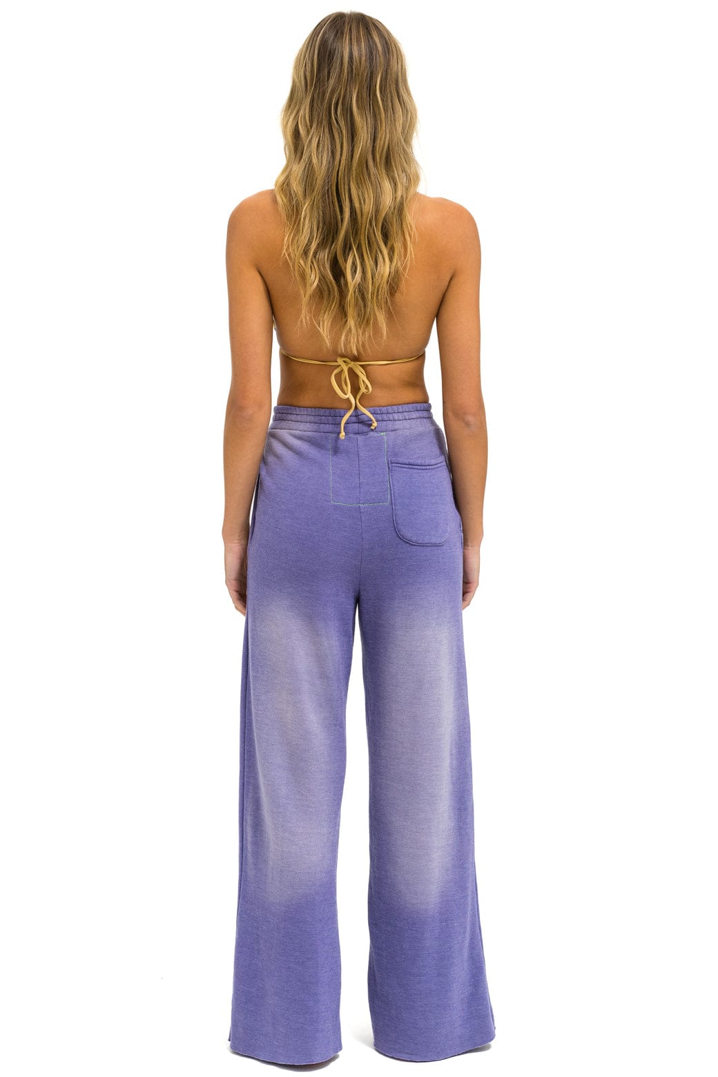 BOLT STITCH WIDE LEG POCKET SWEATPANTS - FADED GRAPE - Image 5