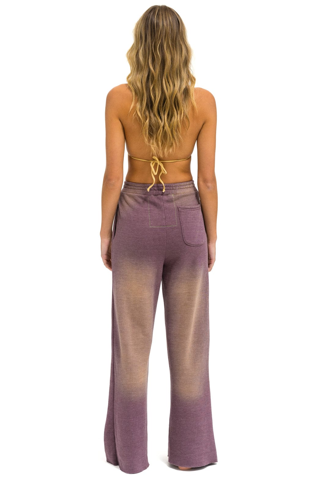 BOLT STITCH WIDE LEG POCKET SWEATPANTS - FADED MOCHA - Image 5
