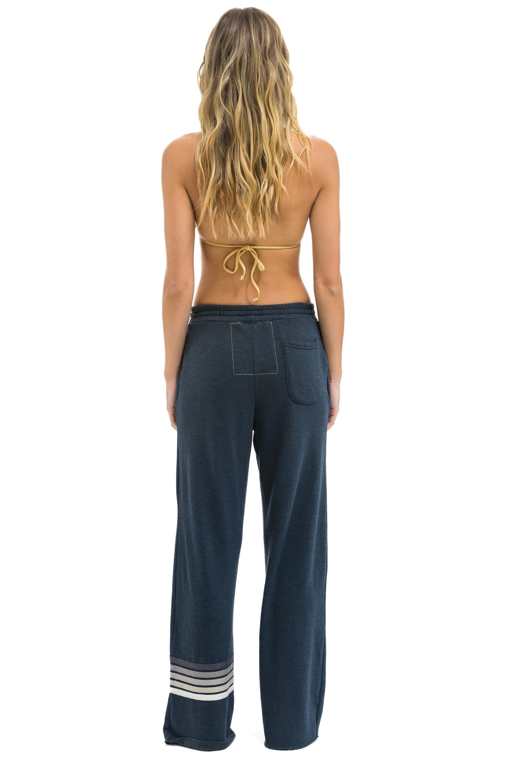 RUGBY STITCH WIDE LEG POCKET SWEATPANTS - CHARCOAL // CHARCOAL - Image 4