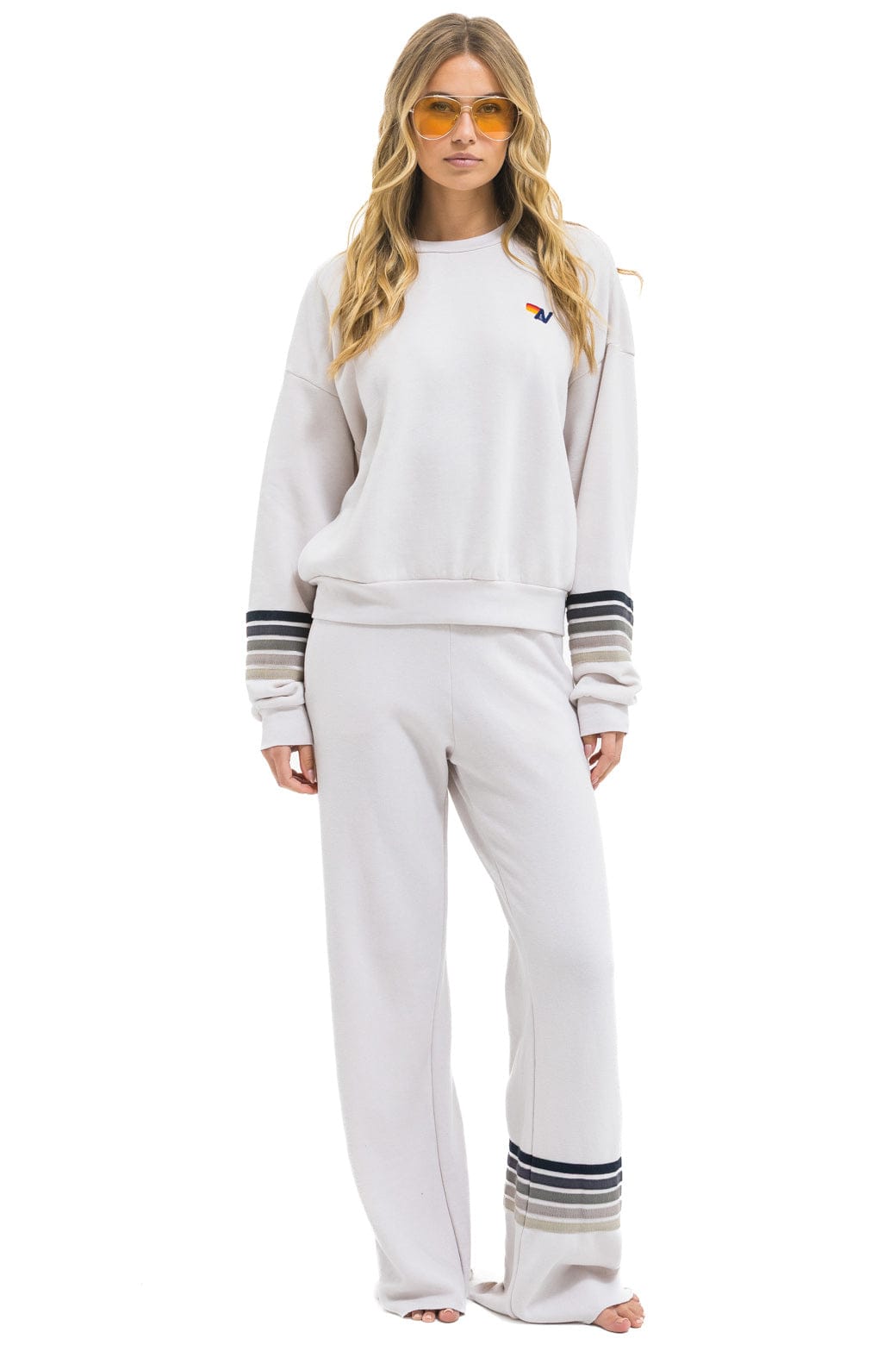 RUGBY STITCH WIDE LEG POCKET SWEATPANTS - DOVE GREY // GREY - Image 5