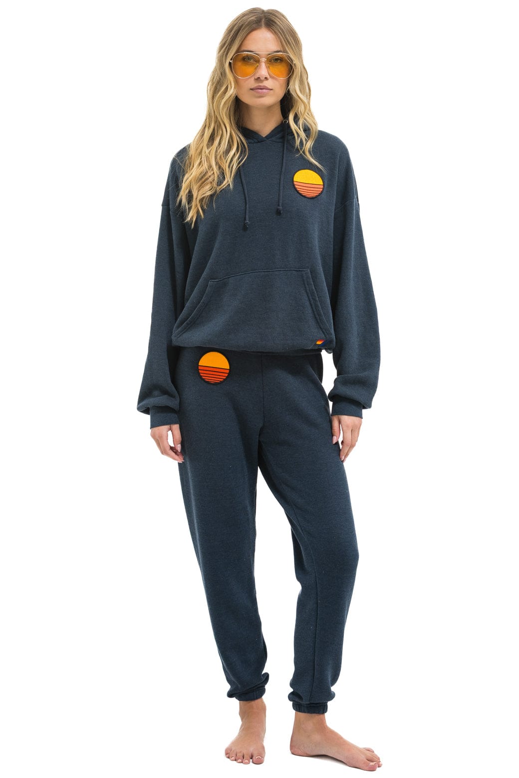 SUNSET PATCH PULLOVER RELAXED HOODIE - CHARCOAL - Image 8