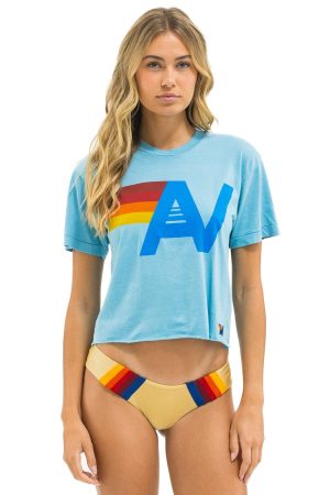 LOGO BOYFRIEND TEE - AQUA
