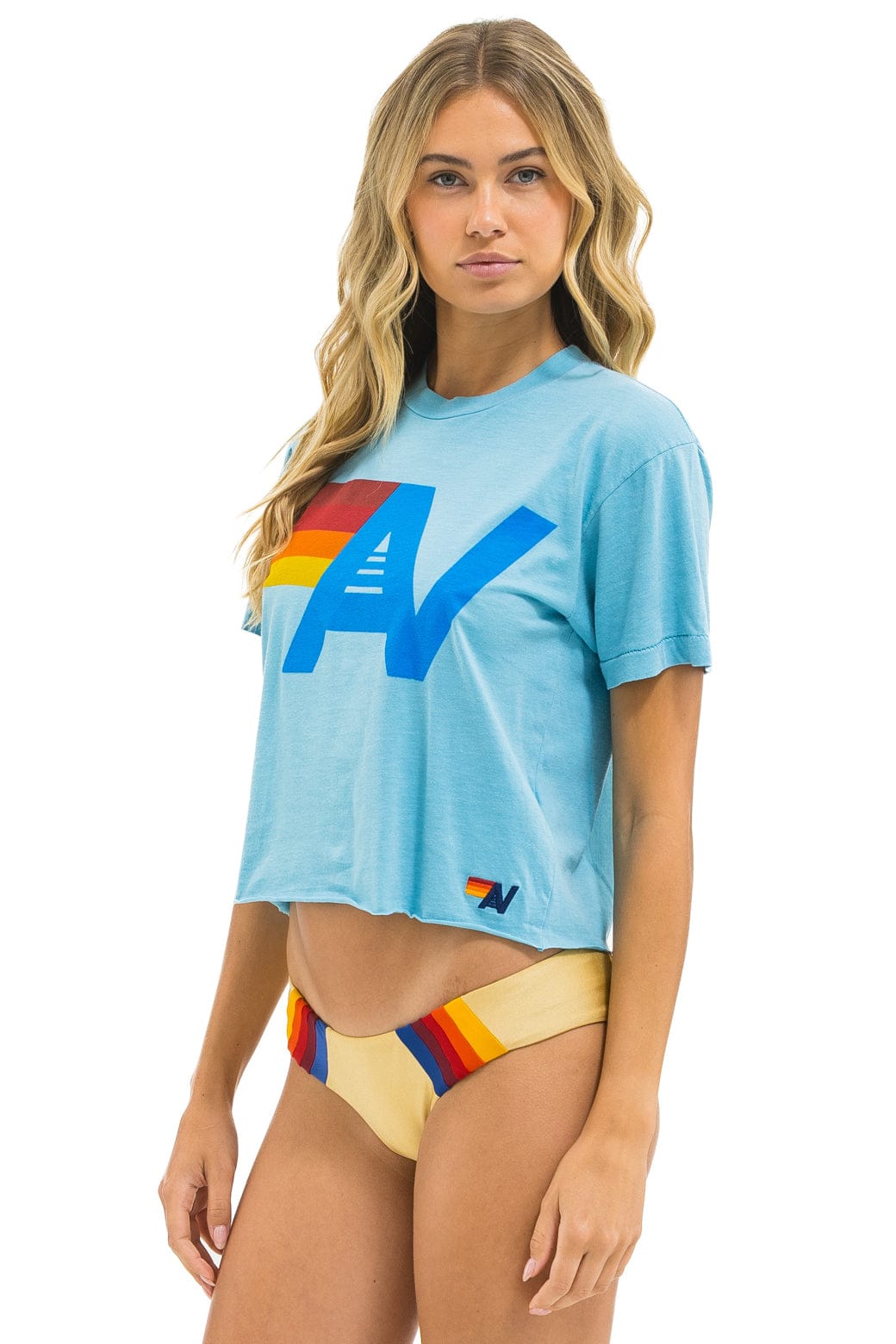 LOGO BOYFRIEND TEE - AQUA - Image 3