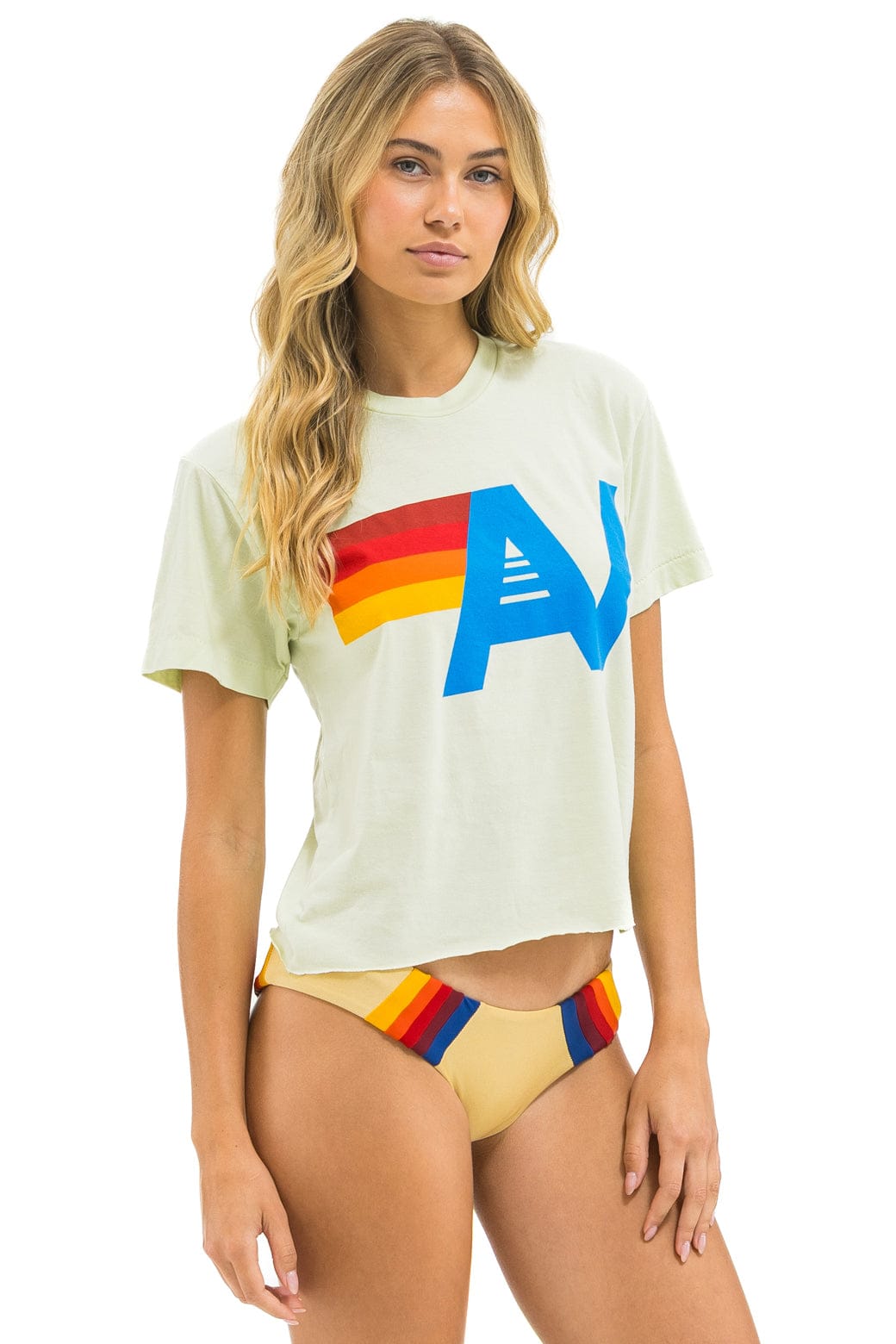 LOGO BOYFRIEND TEE - LIME CREAM - Image 3