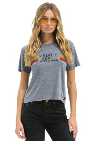 PEBBLE BEACH FOOD & WINE 2025 BOYFRIEND TEE - HEATHER GREY