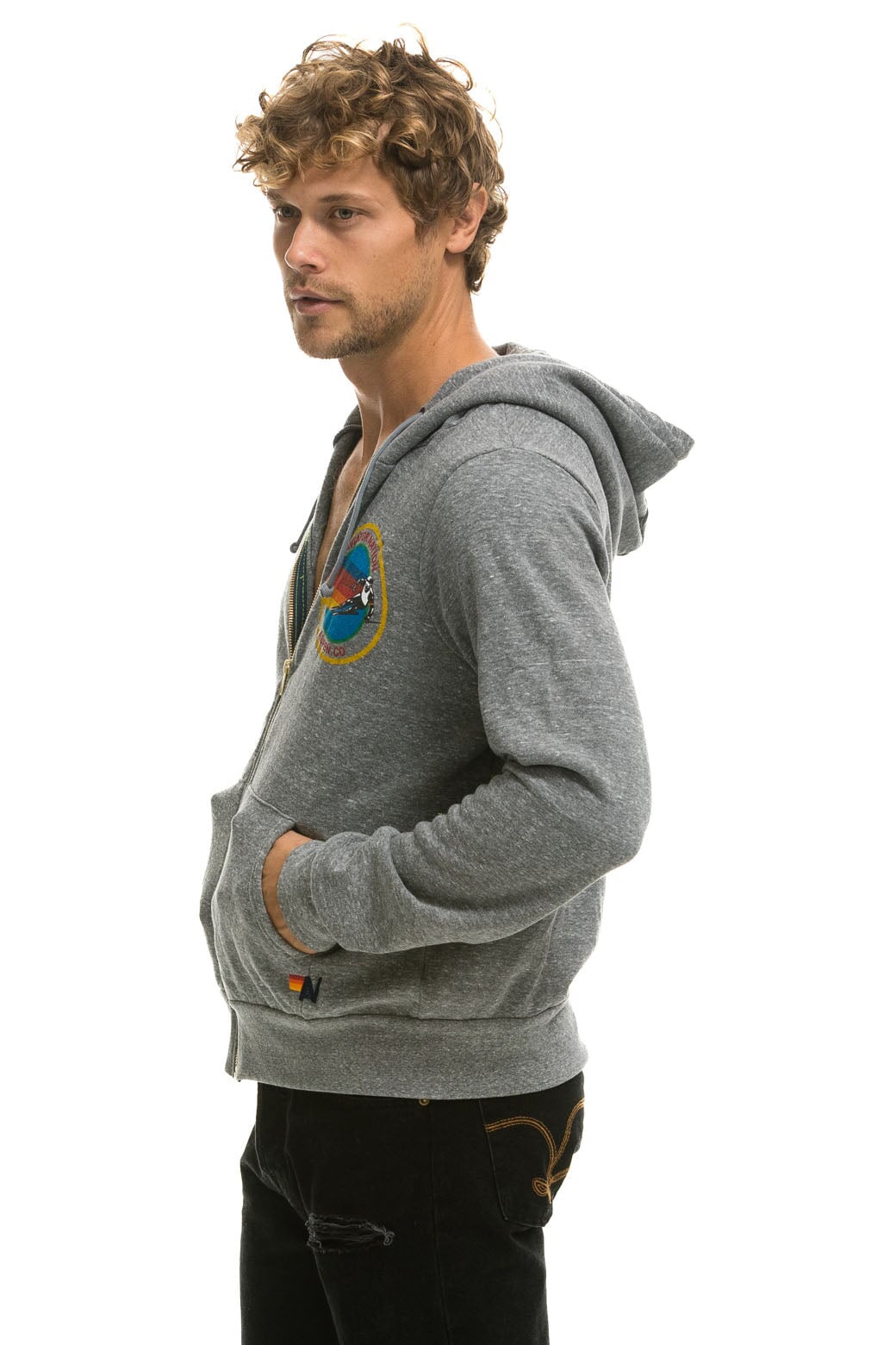 AVIATOR NATION ASPEN HOODIE - HEATHER GREY - Image 5
