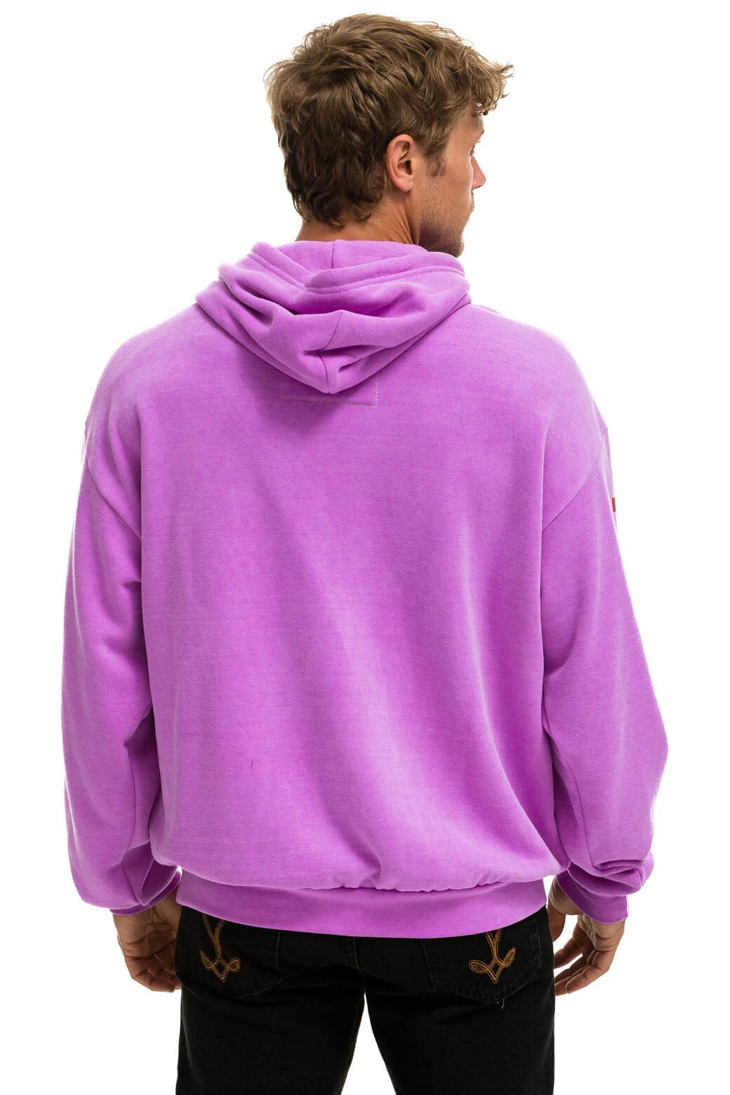 AVIATOR NATION ASPEN RELAXED PULLOVER HOODIE - NEON PURPLE - Image 4