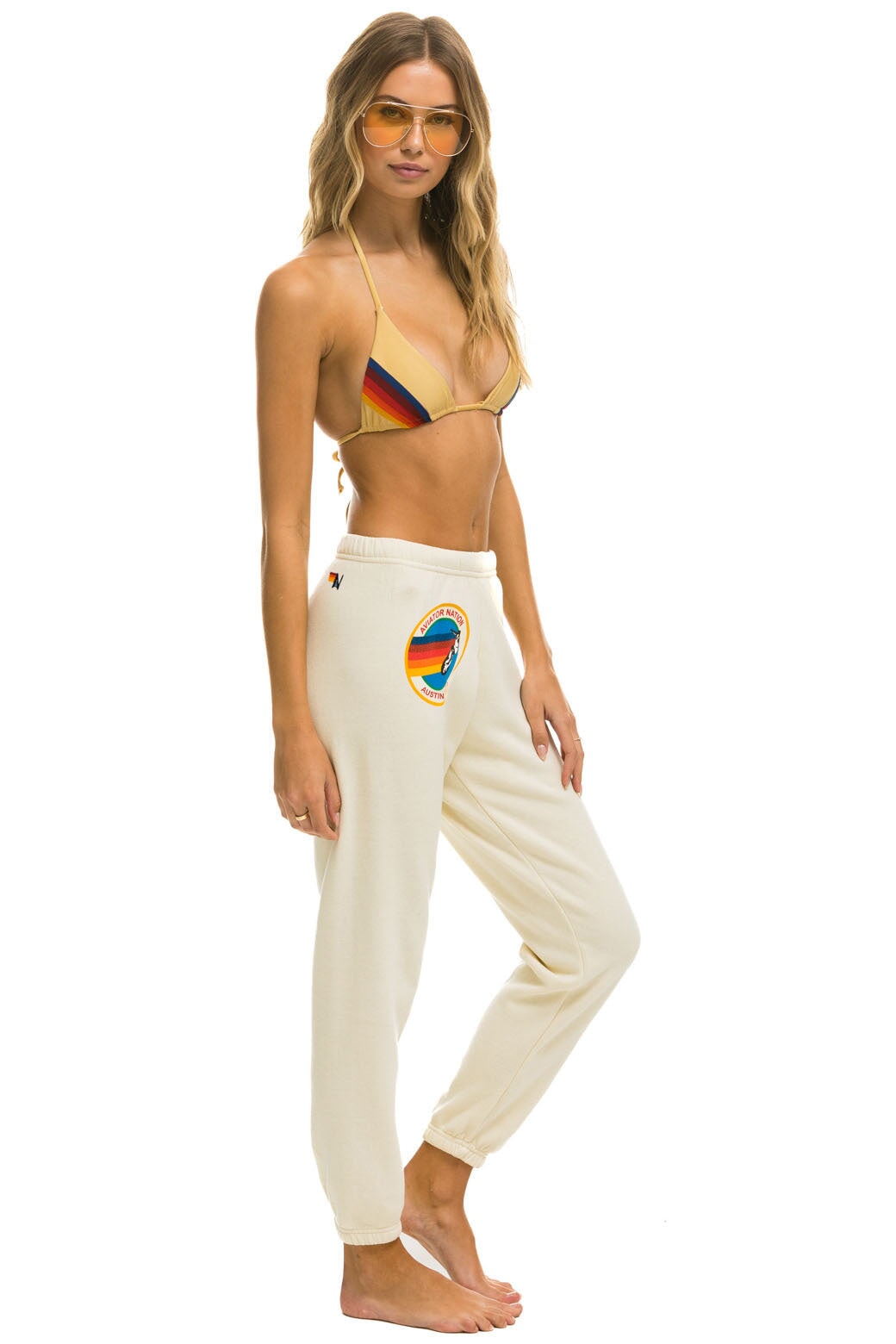 AVIATOR NATION AUSTIN SWEATPANTS - VINTAGE WHITE - Image 3