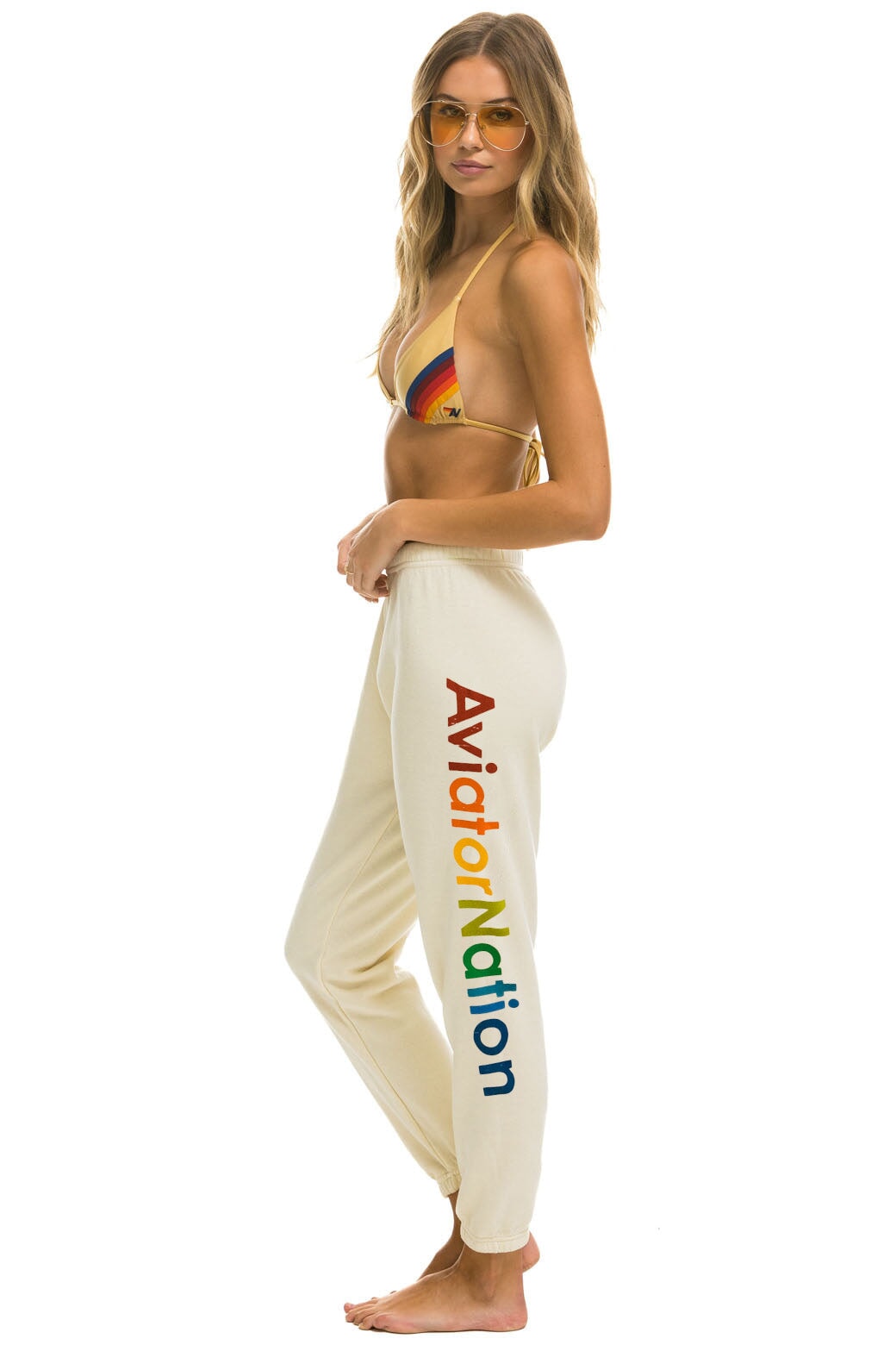 AVIATOR NATION AUSTIN SWEATPANTS - VINTAGE WHITE - Image 2