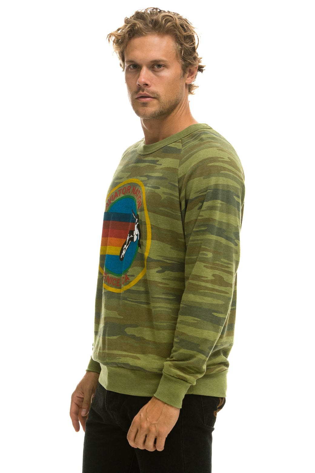 AVIATOR NATION CREW SWEATSHIRT - CAMO - Image 8
