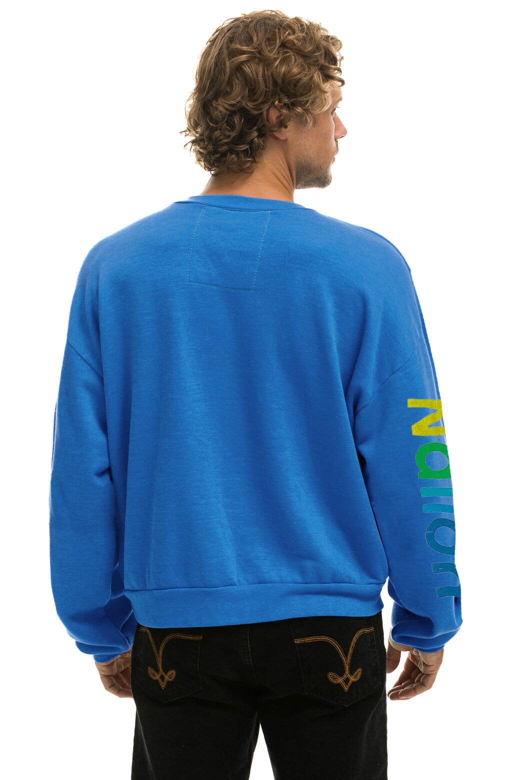 AVIATOR NATION HAMPTONS RELAXED CREW SWEATSHIRT - OCEAN - Image 4