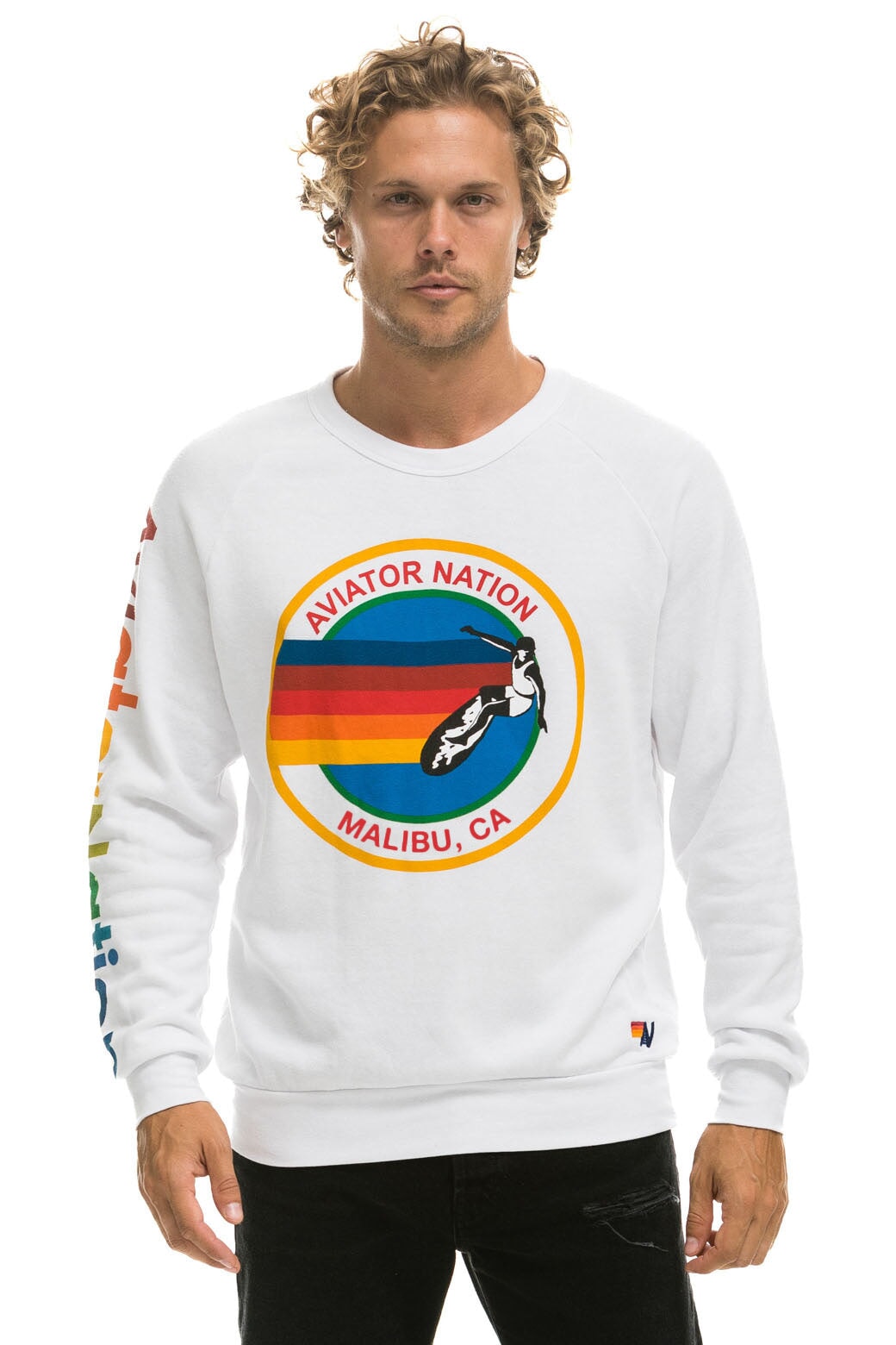 AVIATOR NATION MALIBU SWEATSHIRT - WHITE - Image 2