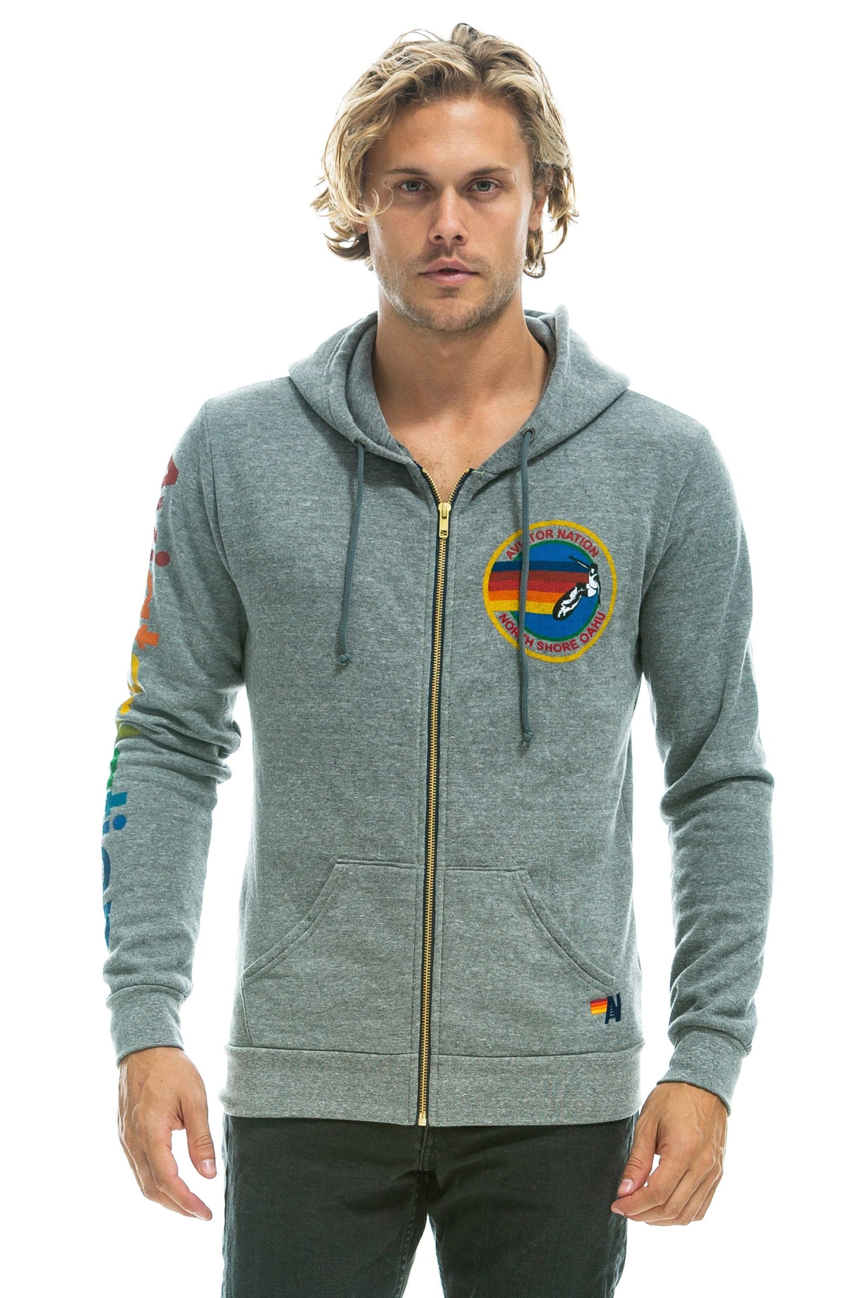 AVIATOR NATION NORTH SHORE HOODIE - HEATHER GREY - Image 2