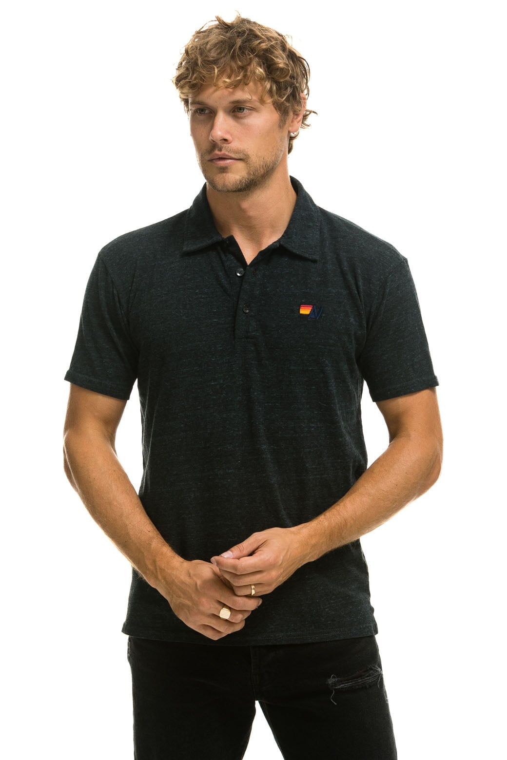 AVIATOR NATION POLO - CHARCOAL - Image 2