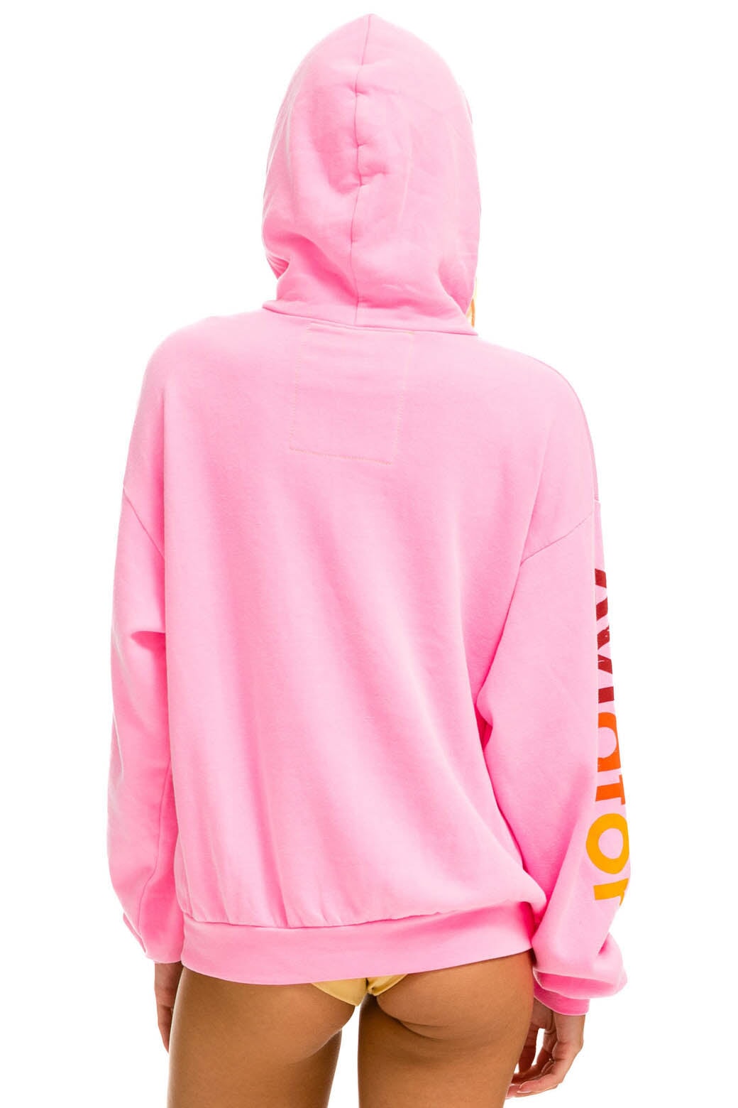 AVIATOR NATION RELAXED PULLOVER HOODIE - NEON PINK - Image 6