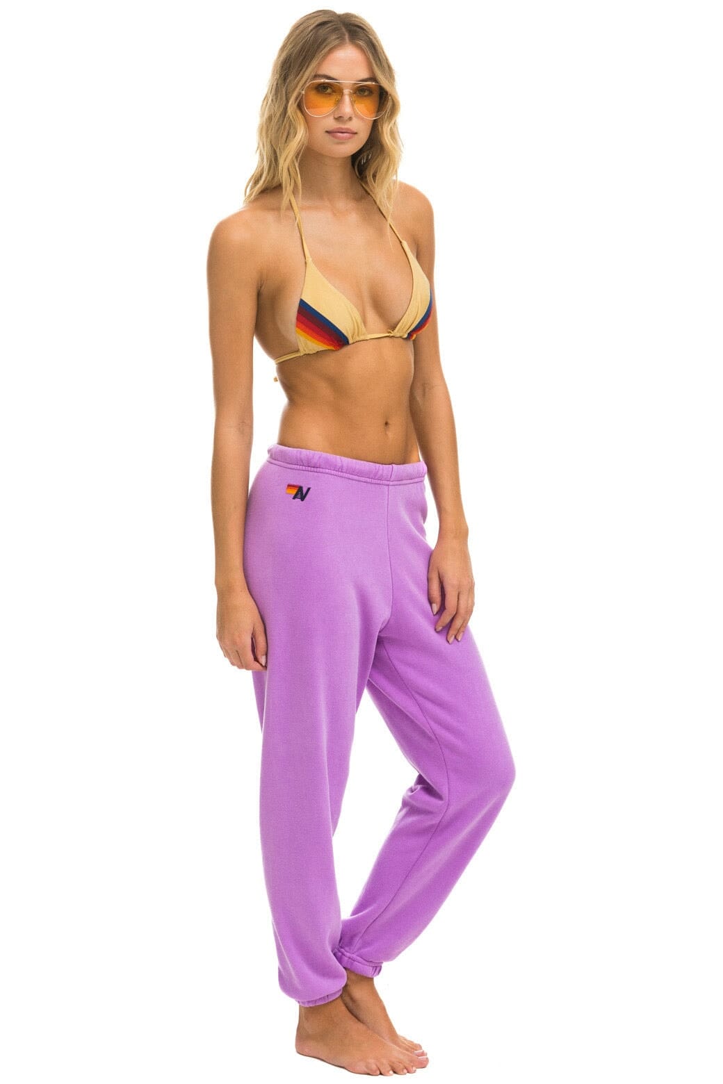 BOLT SWEATPANTS - NEON PURPLE // NEON PINK - Image 3