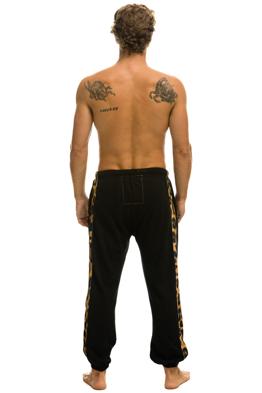 CHEETAH STRIPE SWEATPANTS - BLACK // CHEETAH - Image 4