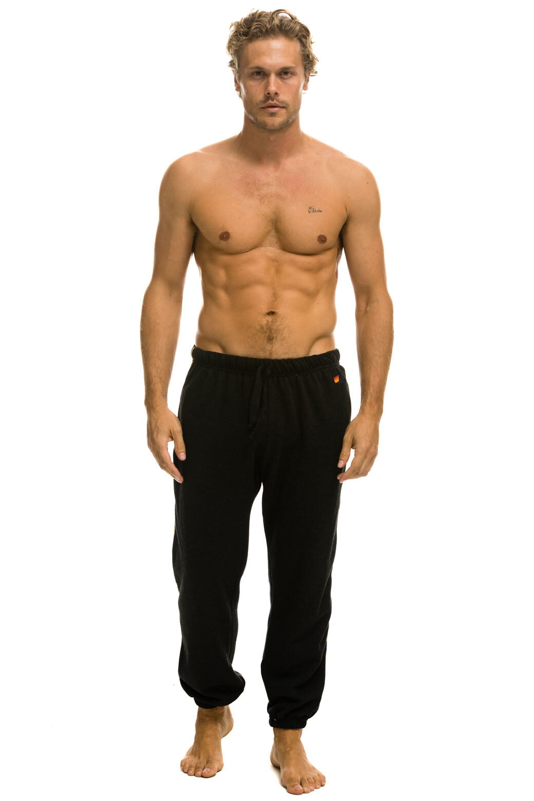 CHEETAH STRIPE SWEATPANTS - BLACK // CHEETAH - Image 2