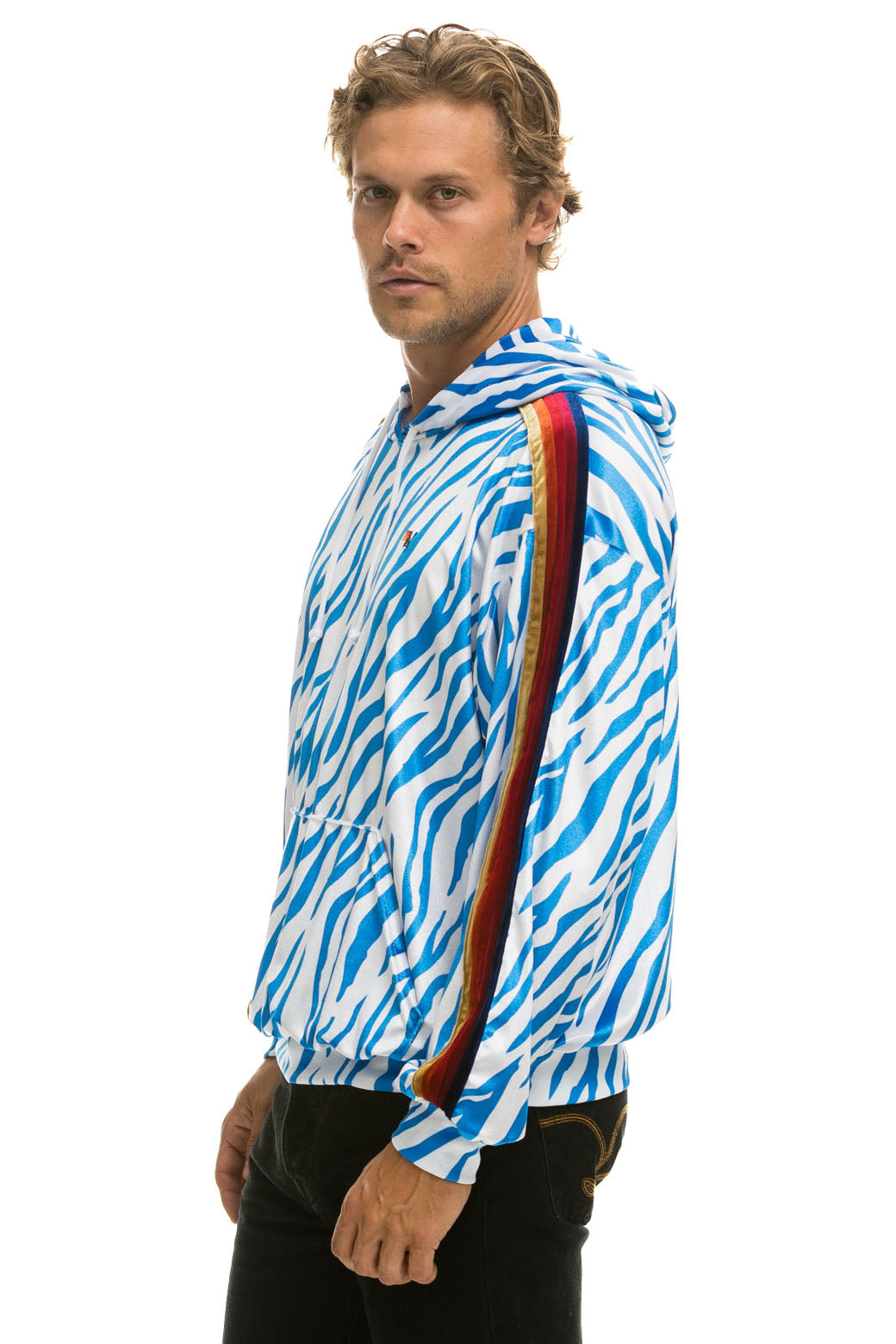 CLASSIC VELVET RELAXED PULLOVER HOODIE - BLUE TIGER - Image 6