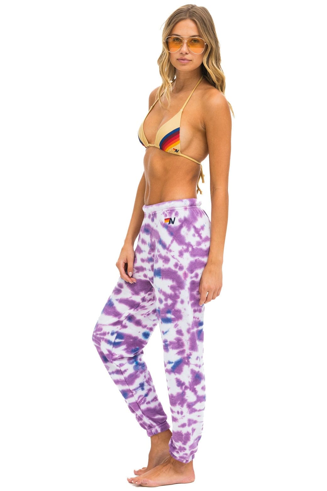 HAND DYED SWEATPANTS - TIE DYE MAGENTA - Image 4