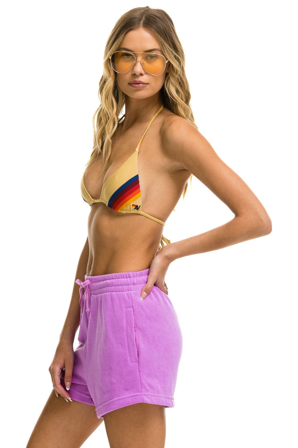 LOGO EMBROIDERY LIGHT WEIGHT LOUNGER SHORT - NEON PURPLE - Image 4