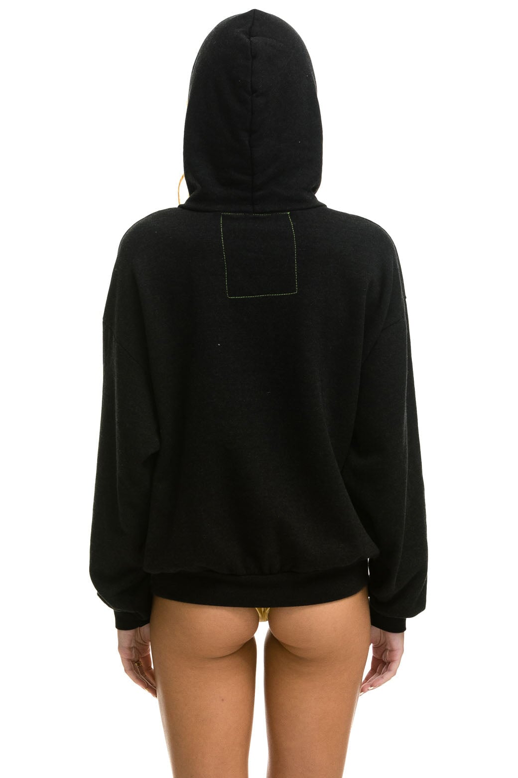LOGO PULLOVER RELAXED HOODIE - BLACK - Image 5