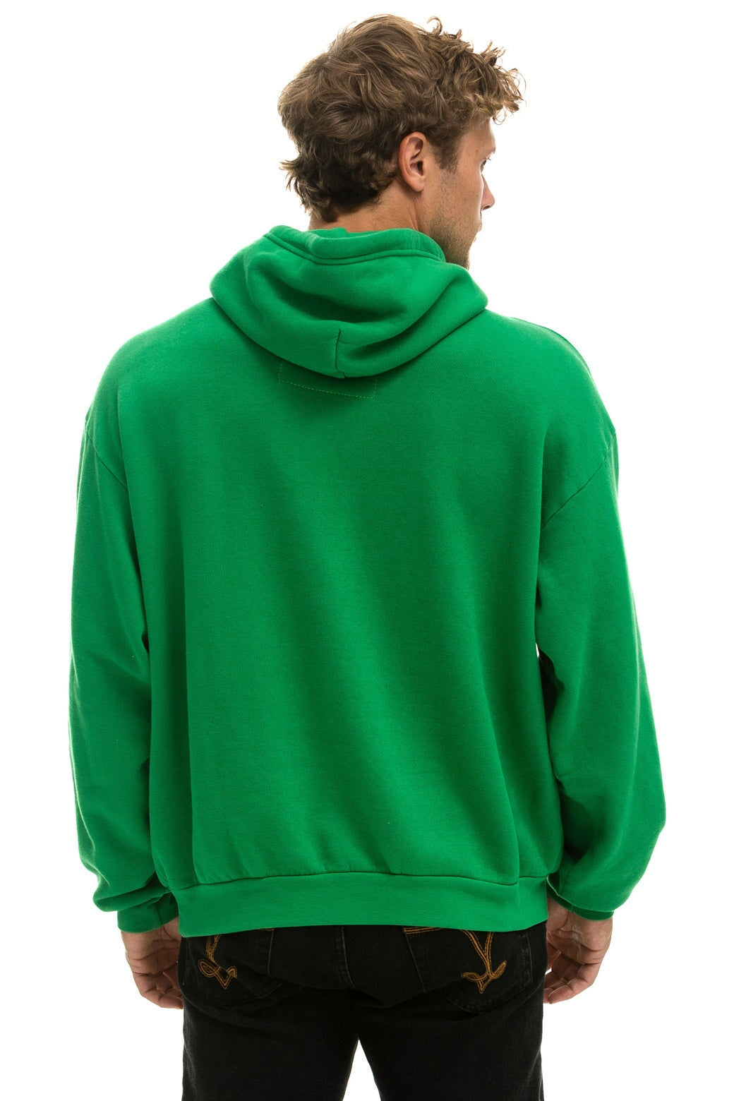 LOGO PULLOVER RELAXED HOODIE - KELLY GREEN - Image 8