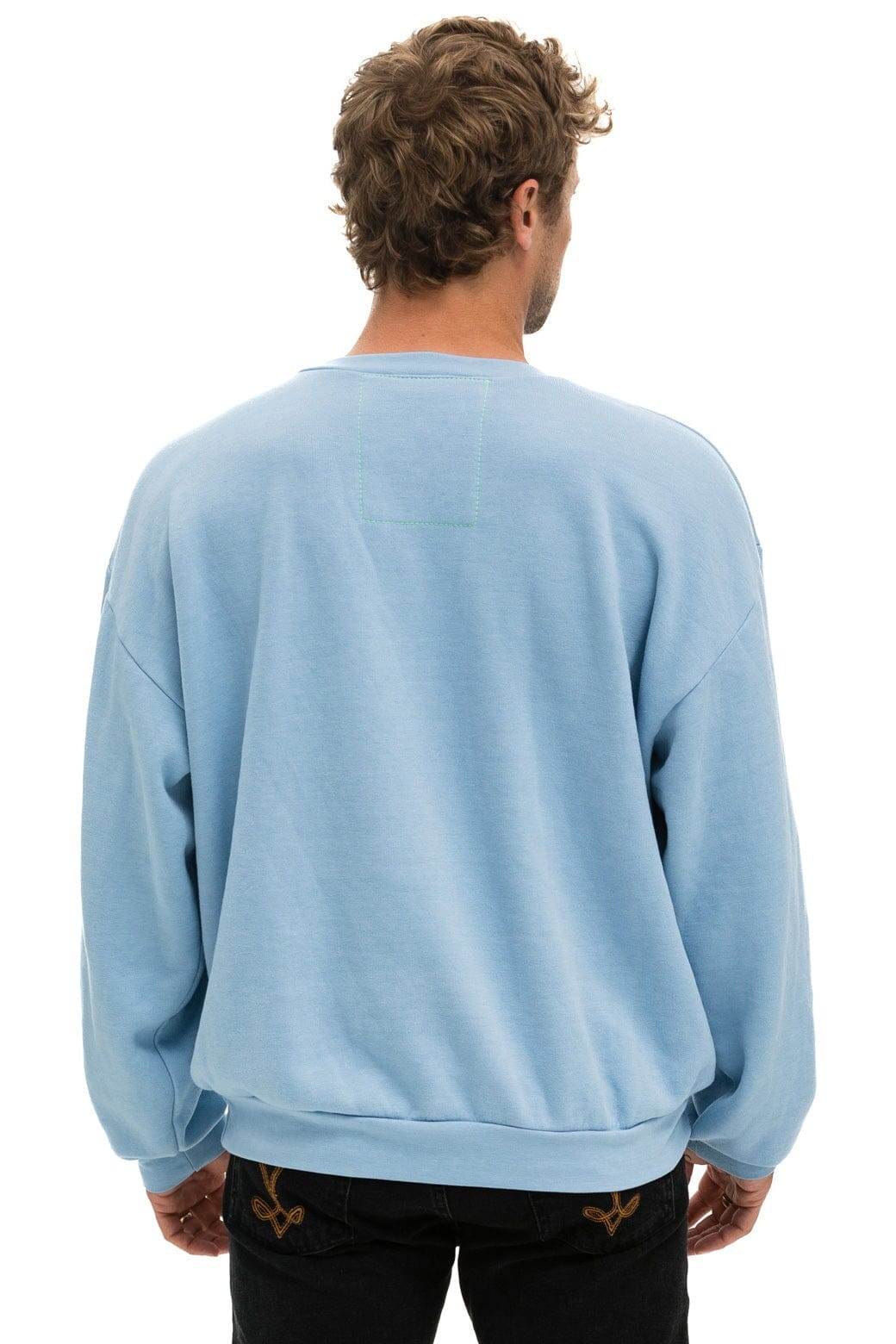 LOGO RELAXED CREW SWEATSHIRT - ICE - Image 8