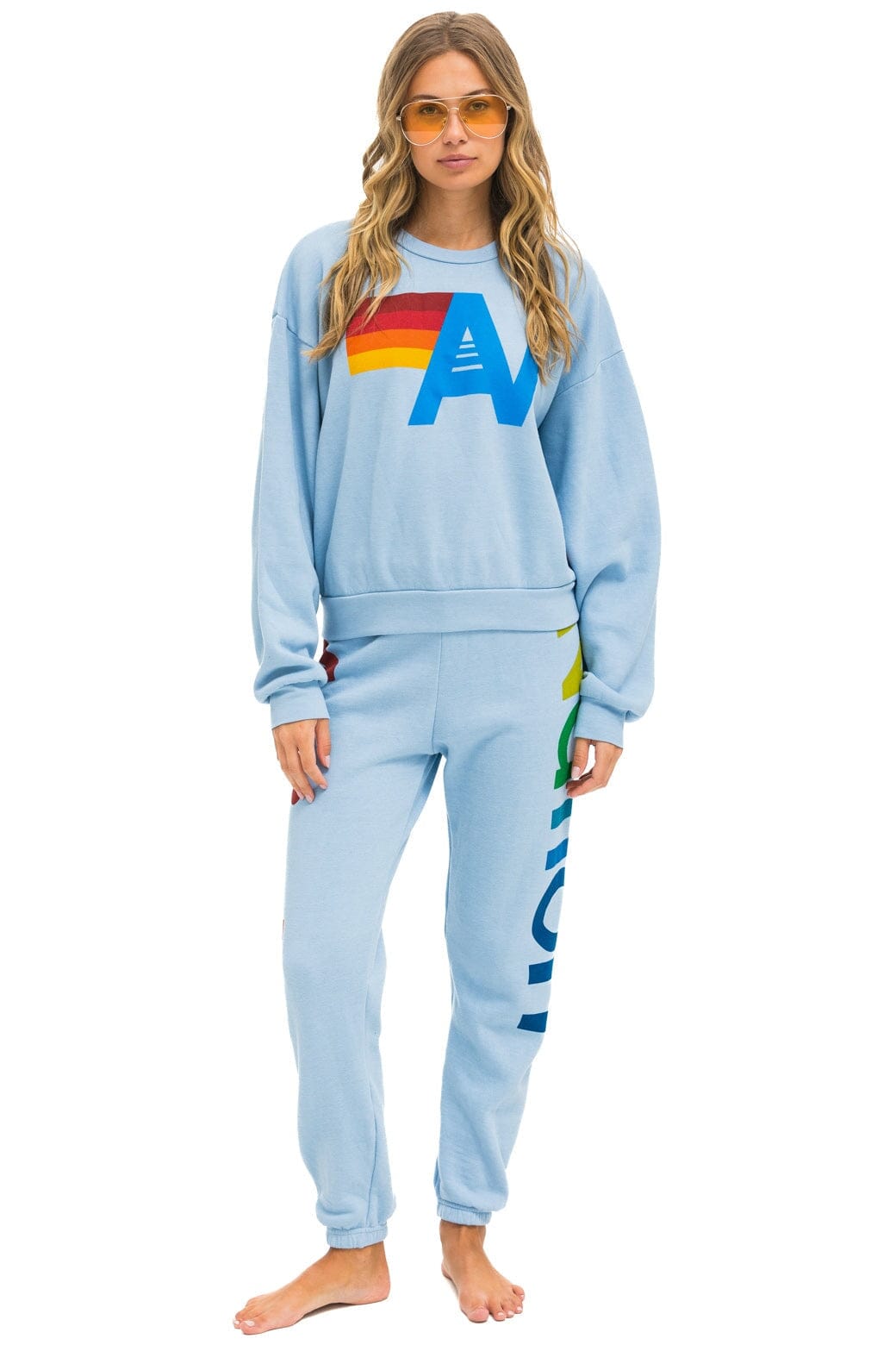 LOGO RELAXED CREW SWEATSHIRT - ICE - Image 10