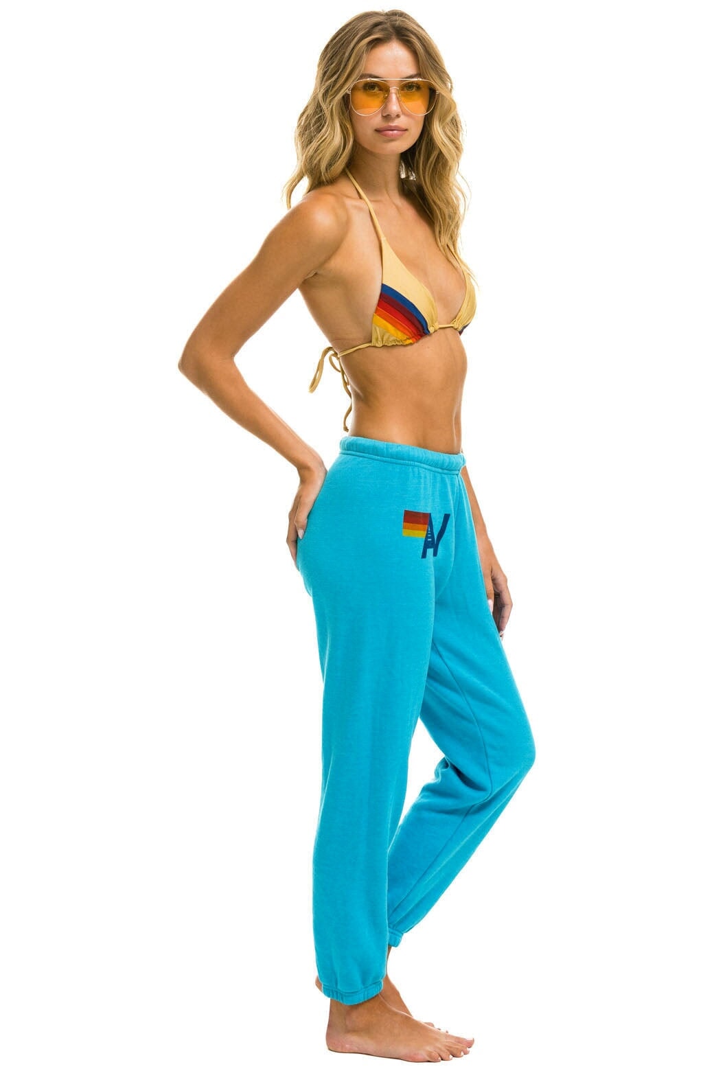 LOGO SWEATPANTS - NEON BLUE - Image 2