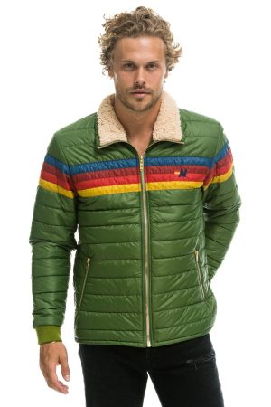 4 STRIPE JACKET - GARDEN GREEN