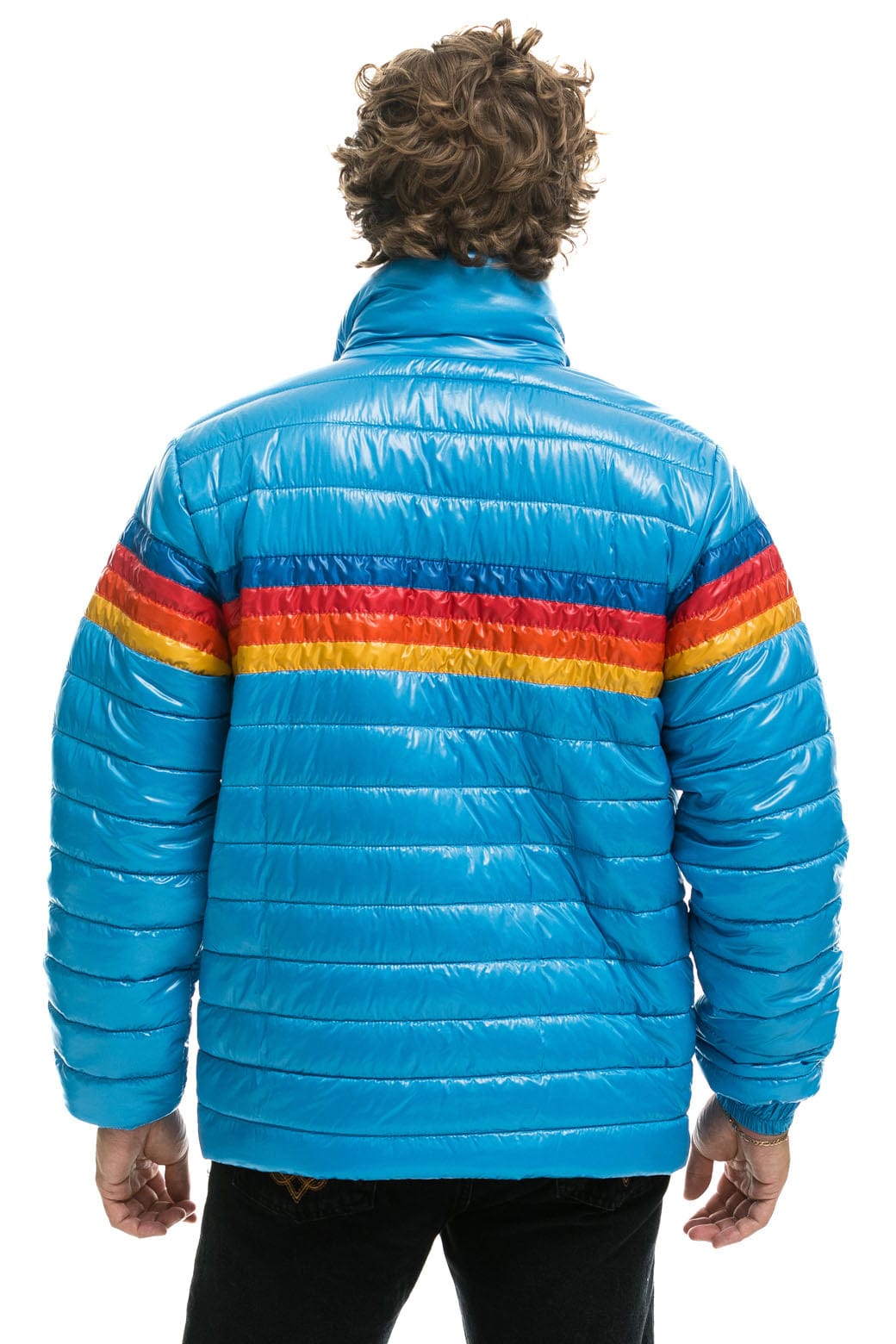 4 STRIPE TRAVELER JACKET - OCEAN GLOSSY - Image 3