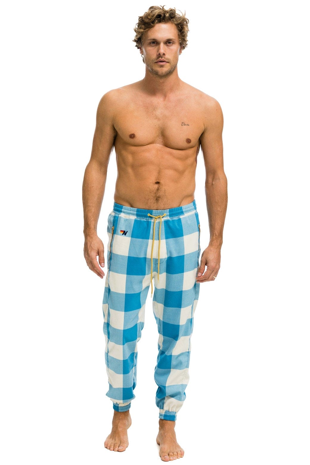 UNISEX PLAID LODGE PANT - SKY PLAID - Image 9