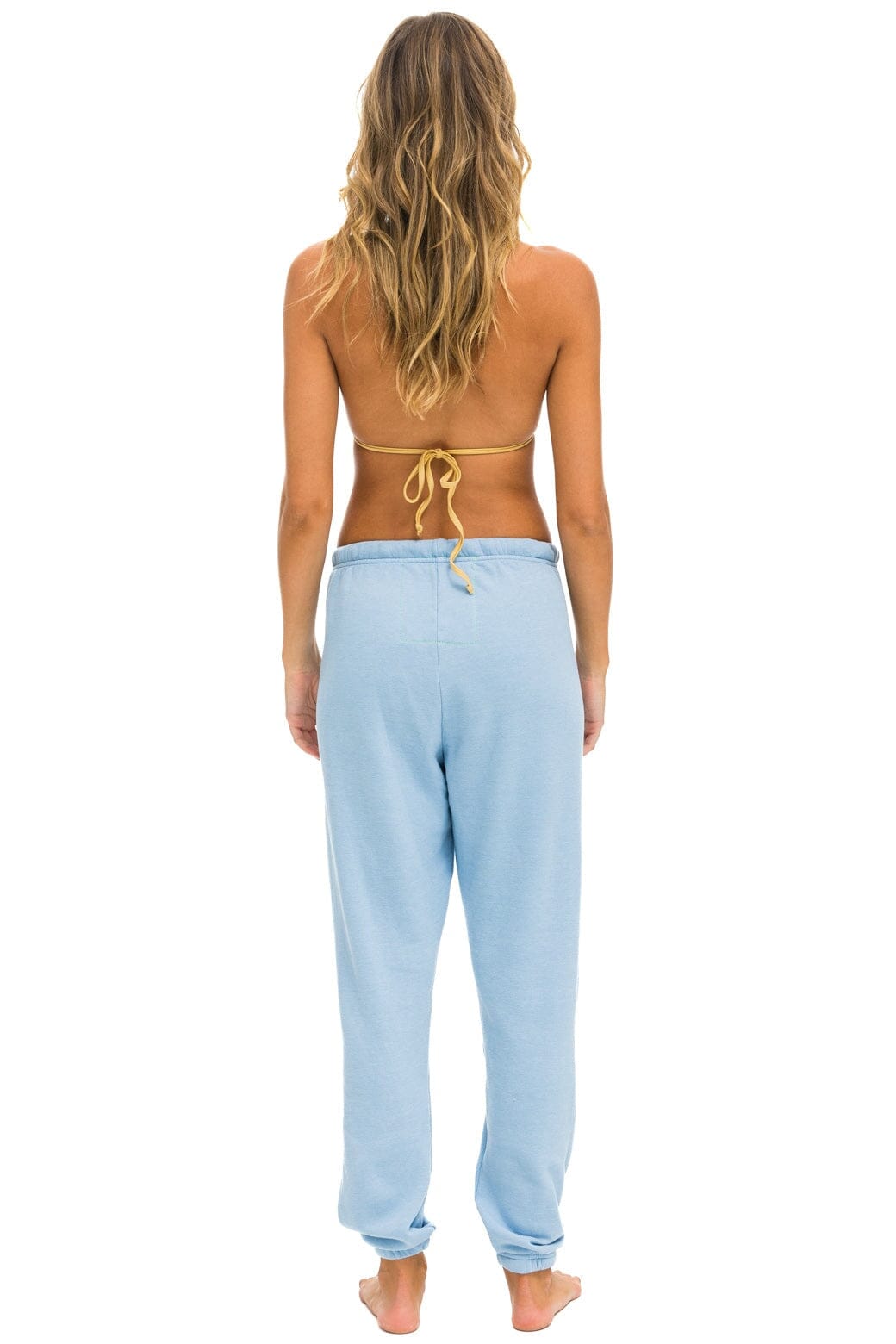 RAINBOW HEART STITCH SWEATPANTS - ICE - Image 5