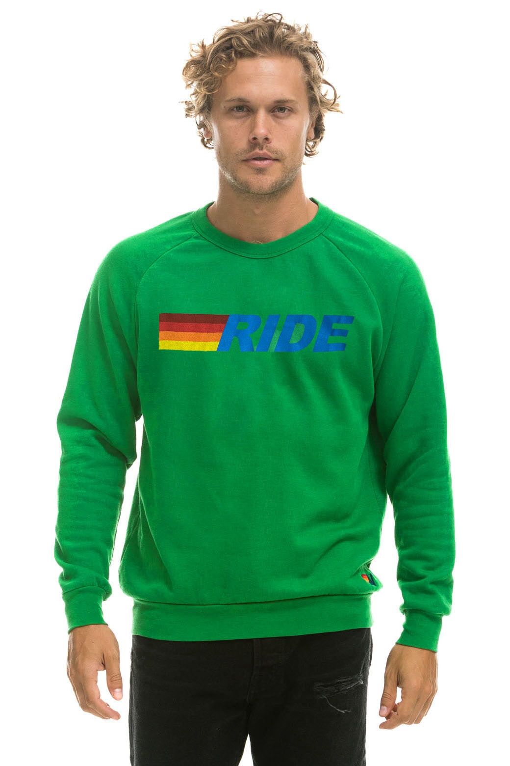 RIDE LOGO CREW SWEATSHIRT - KELLY GREEN - Image 2