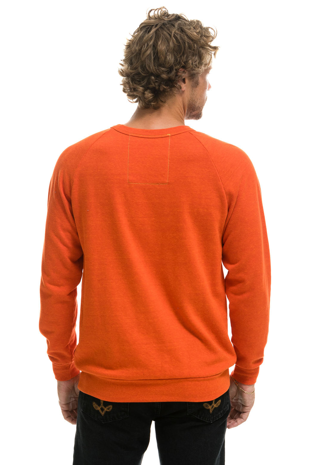 RIDE LOGO WHITE CREW SWEATSHIRT - ORANGE - Image 8