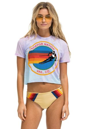 SIGNATURE VAIL BOYFRIEND TEE - TIE DYE BUBBLE GUM