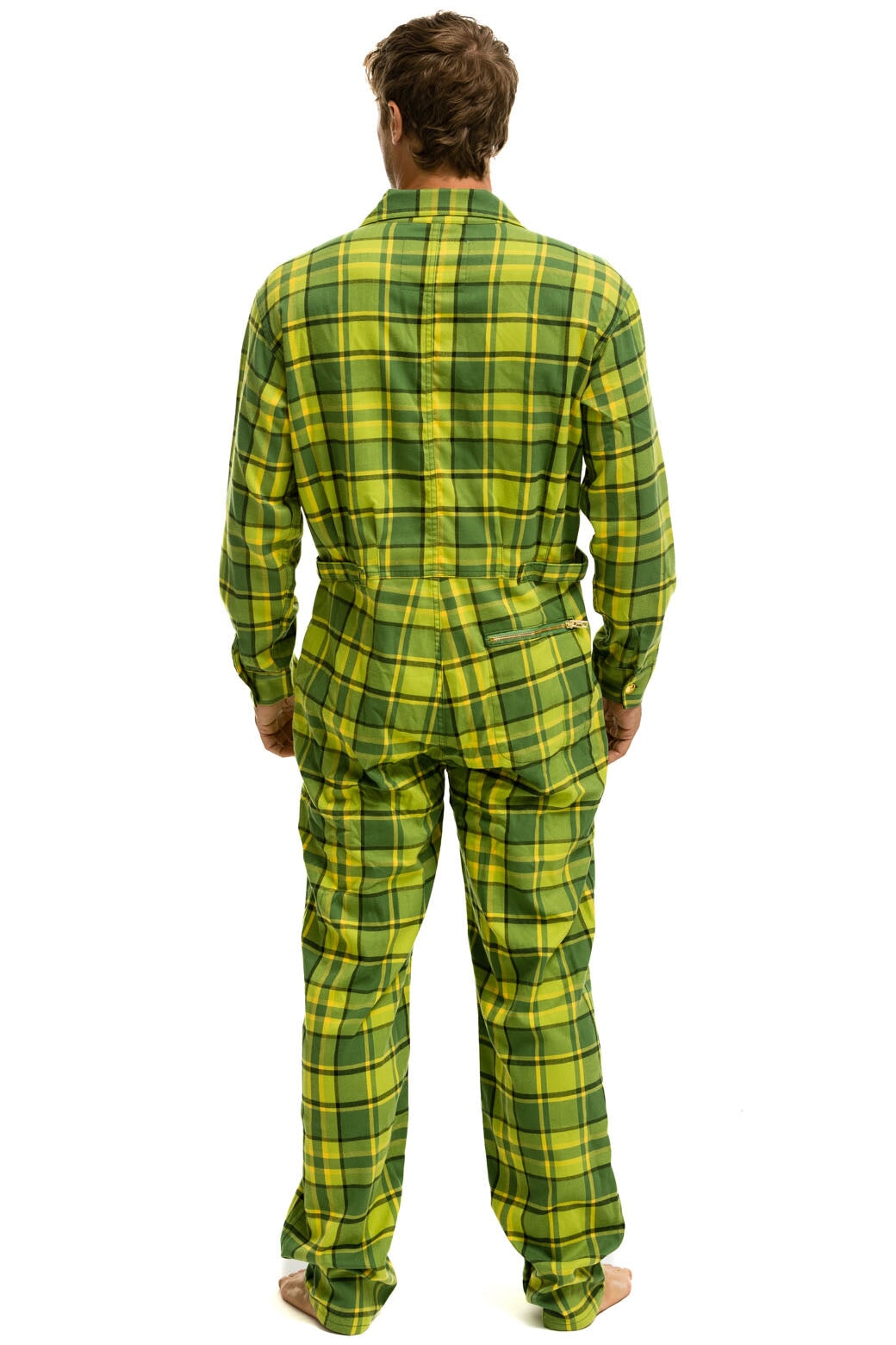 UNISEX PLAID FLIGHT SUIT - AVOCADO PLAID - Image 8