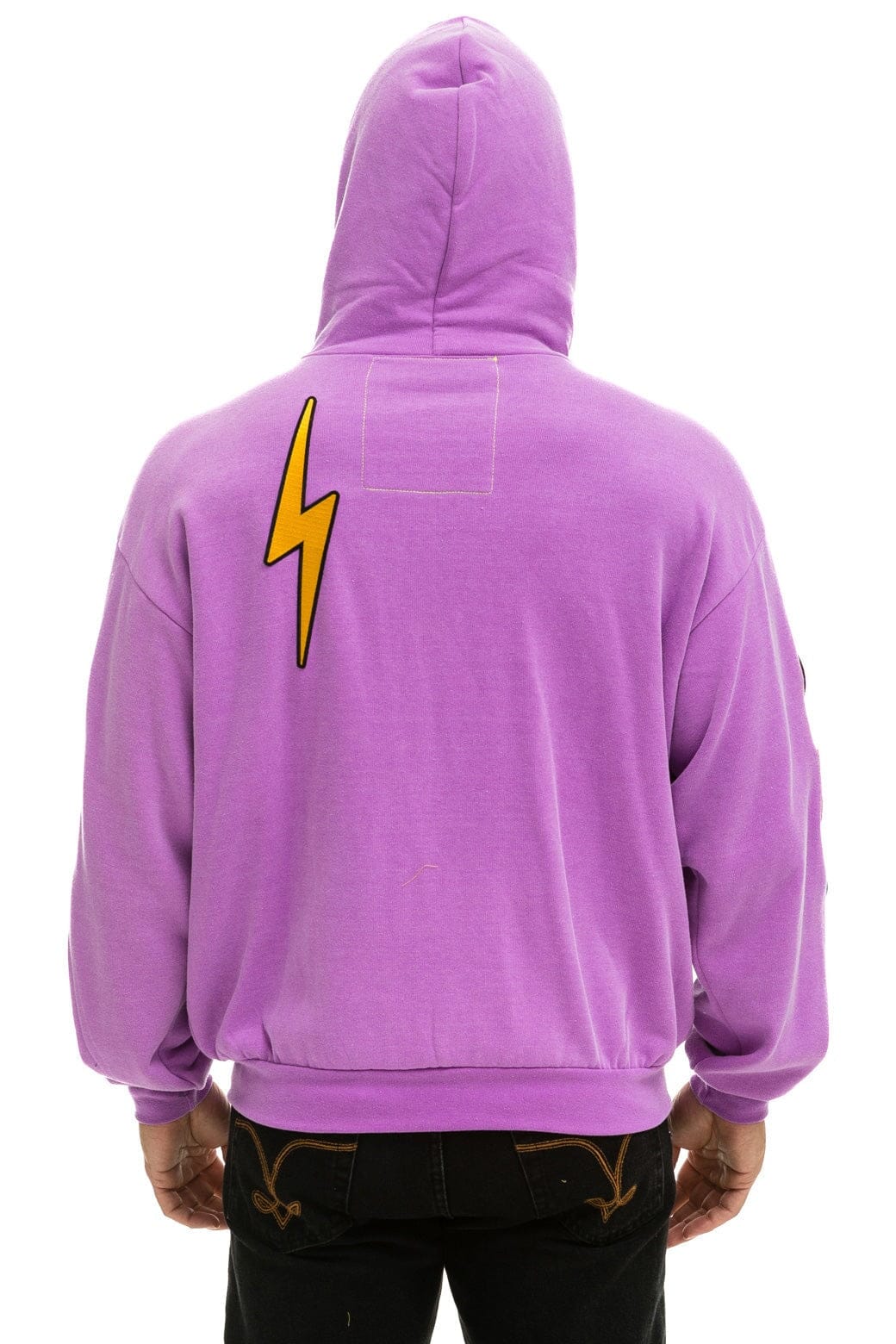 VINTAGE PATCH ZIP HOODIE RELAXED - NEON PURPLE - Image 6