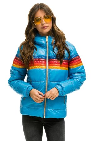 5 STRIPE TREKKER JACKET - GLOSSY OCEAN