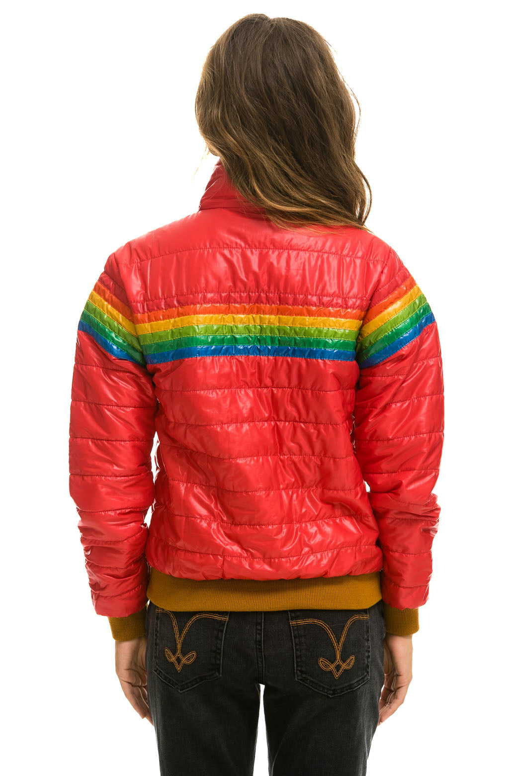6 STRIPE JACKET - GLOSSY CHERRY - Image 3