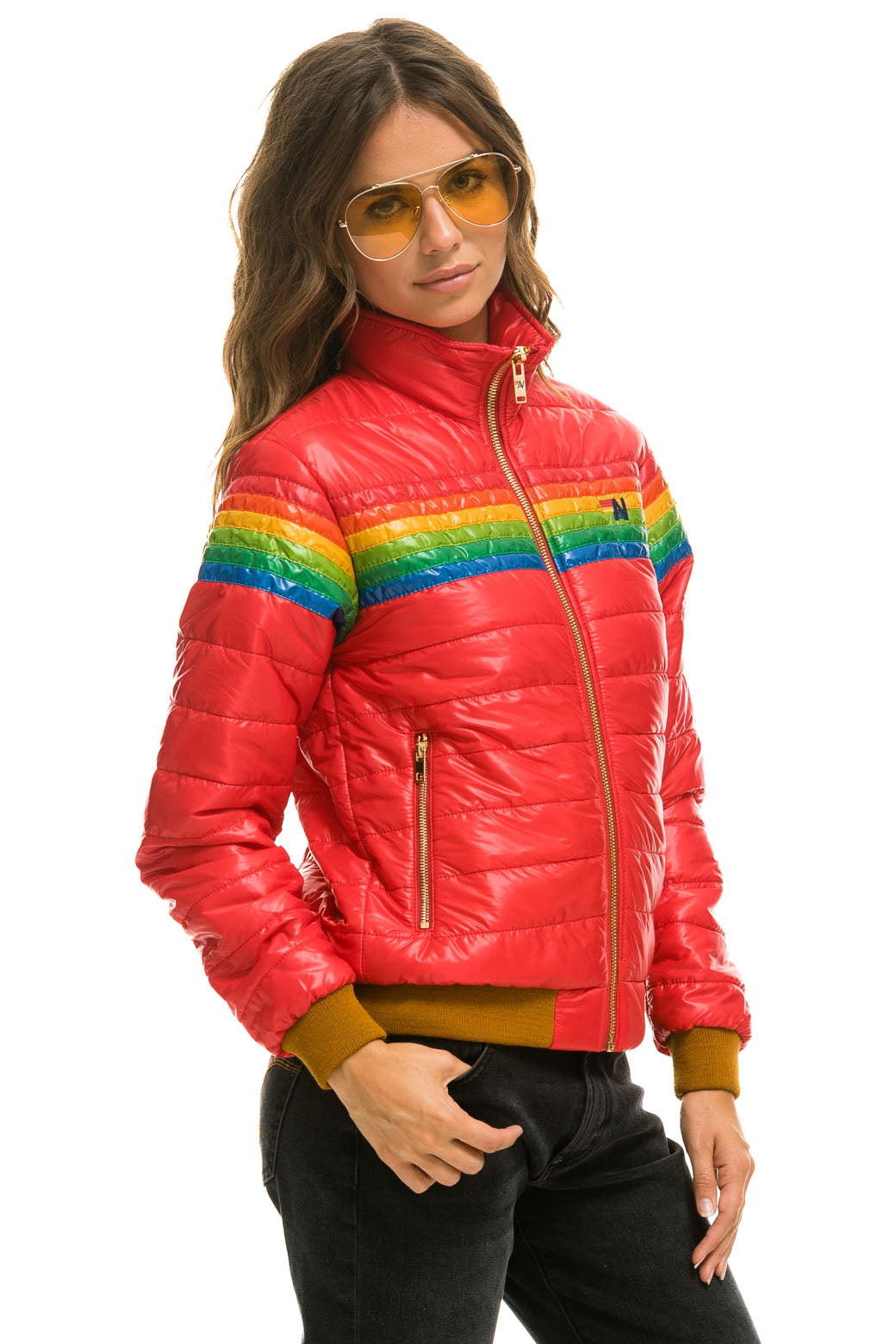 6 STRIPE JACKET - GLOSSY CHERRY - Image 2